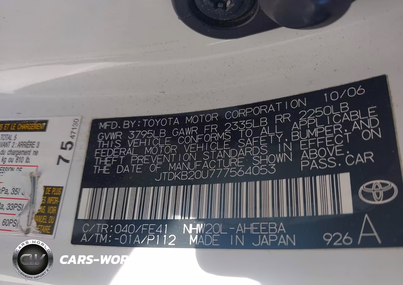 2007 Toyota Prius VIN:JTDKB20U777564053 - 9