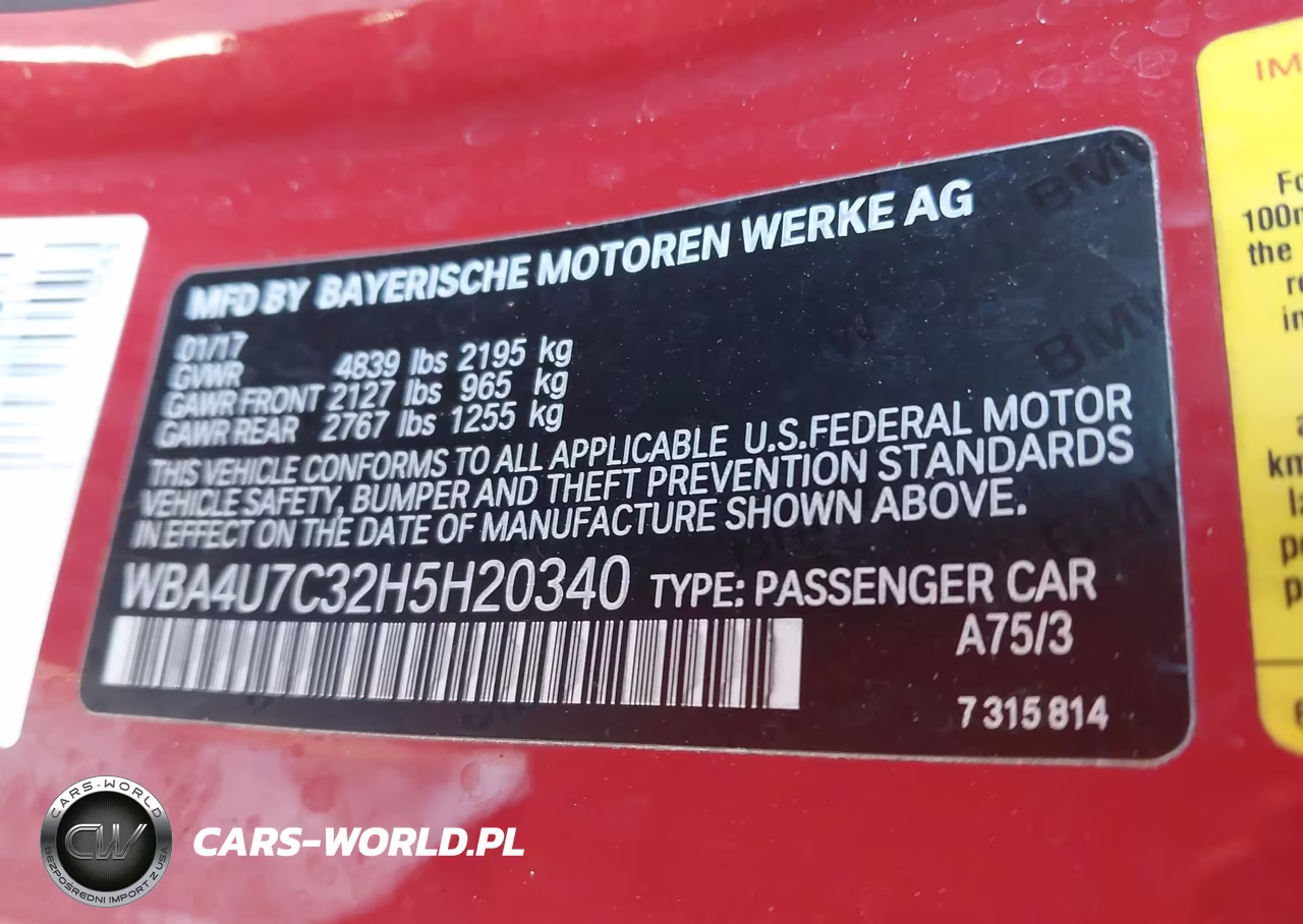 2017 BMW 430I VIN:WBA4U7C32H5H20340 - 9