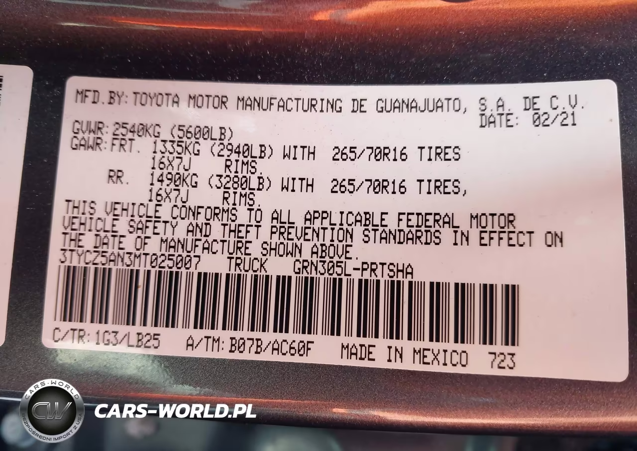 2021 Toyota Tacoma Trd Pro VIN:3TYCZ5AN3MT025007 - 9