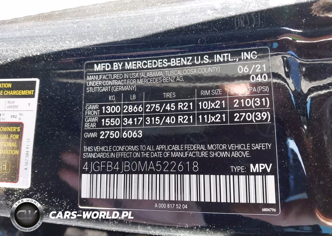 2021 Mercedes-Benz Gle 350 VIN:4JGFB4JB0MA522618 - 9