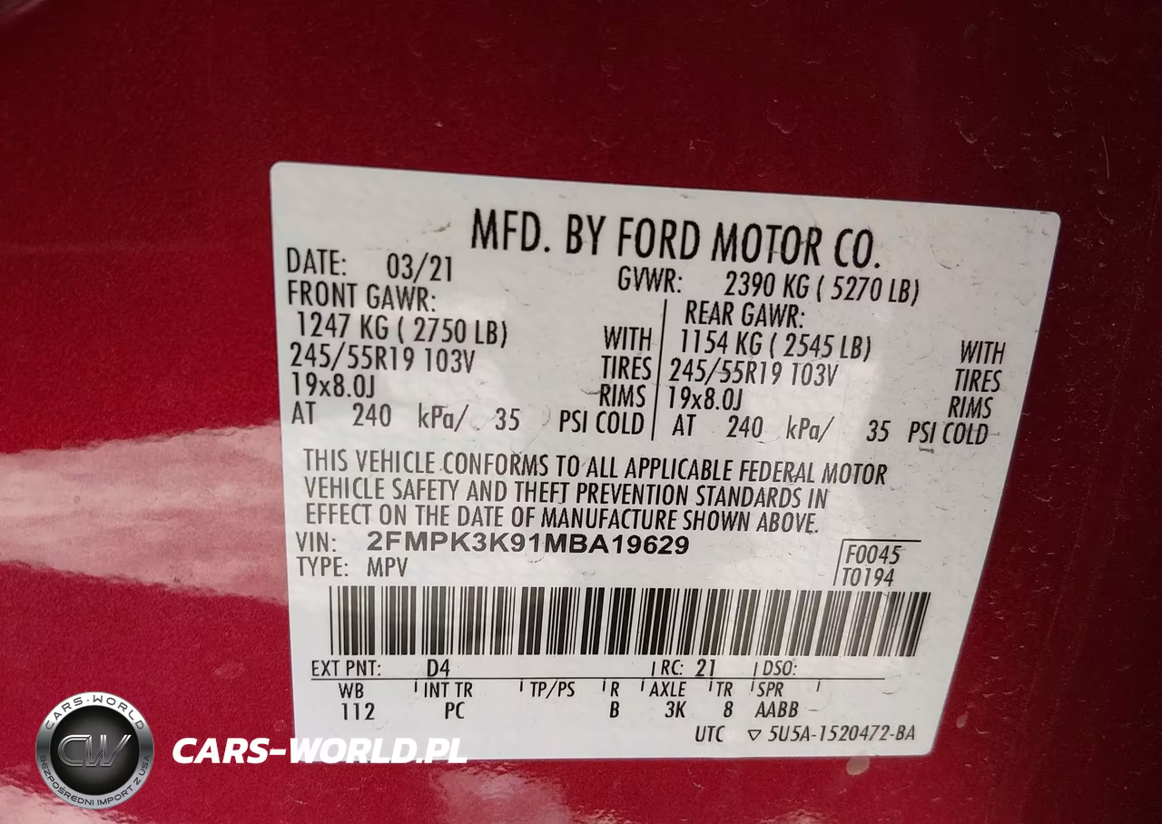 2021 Ford Edge Titanium VIN:2FMPK3K91MBA19629 - 9