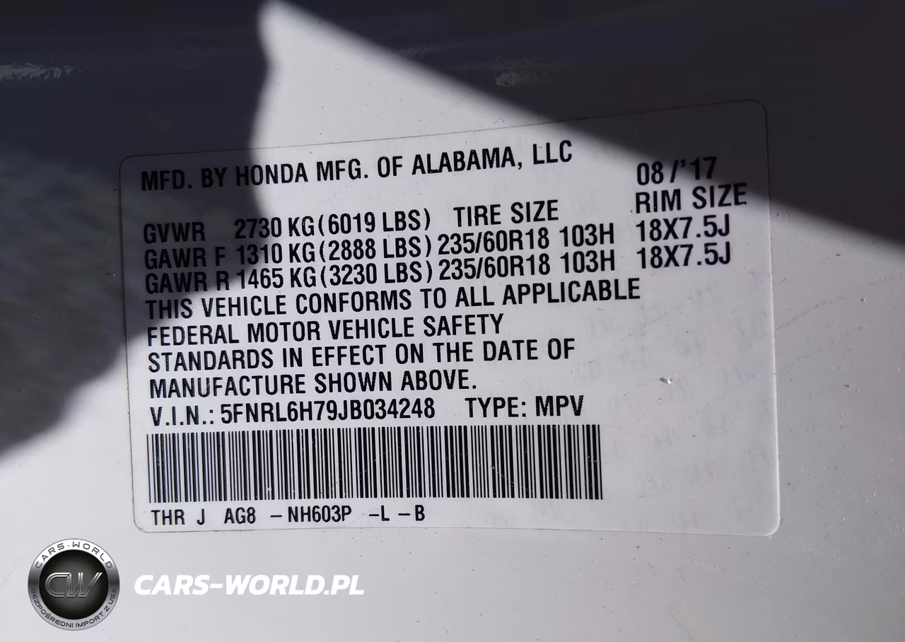 2018 Honda Odyssey Ex-L VIN:5FNRL6H79JB034248 - 9