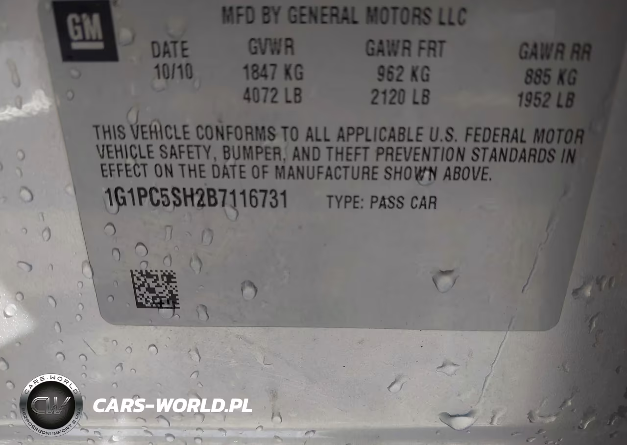 2011 Chevrolet Cruze Ls VIN:1G1PC5SH2B7116731 - 9