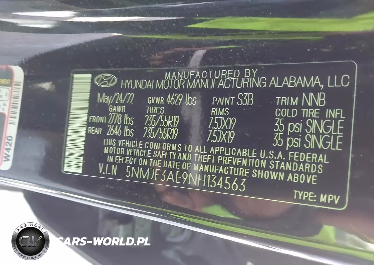 2022 Hyundai Tucson Limited VIN:5NMJE3AE9NH134563 - 9