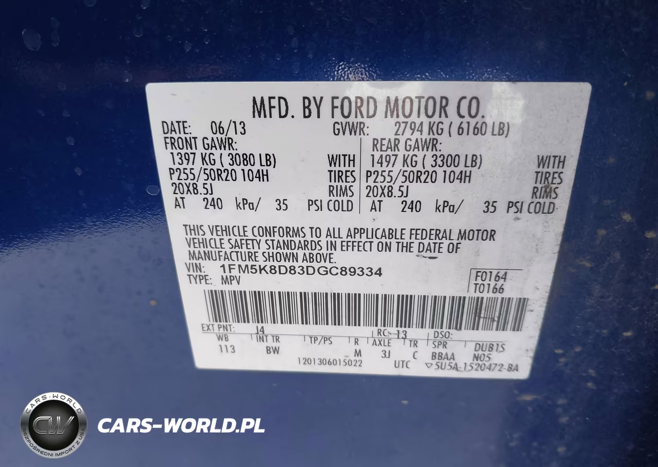 2013 Ford Explorer Xlt VIN:1FM5K8D83DGC89334 - 9