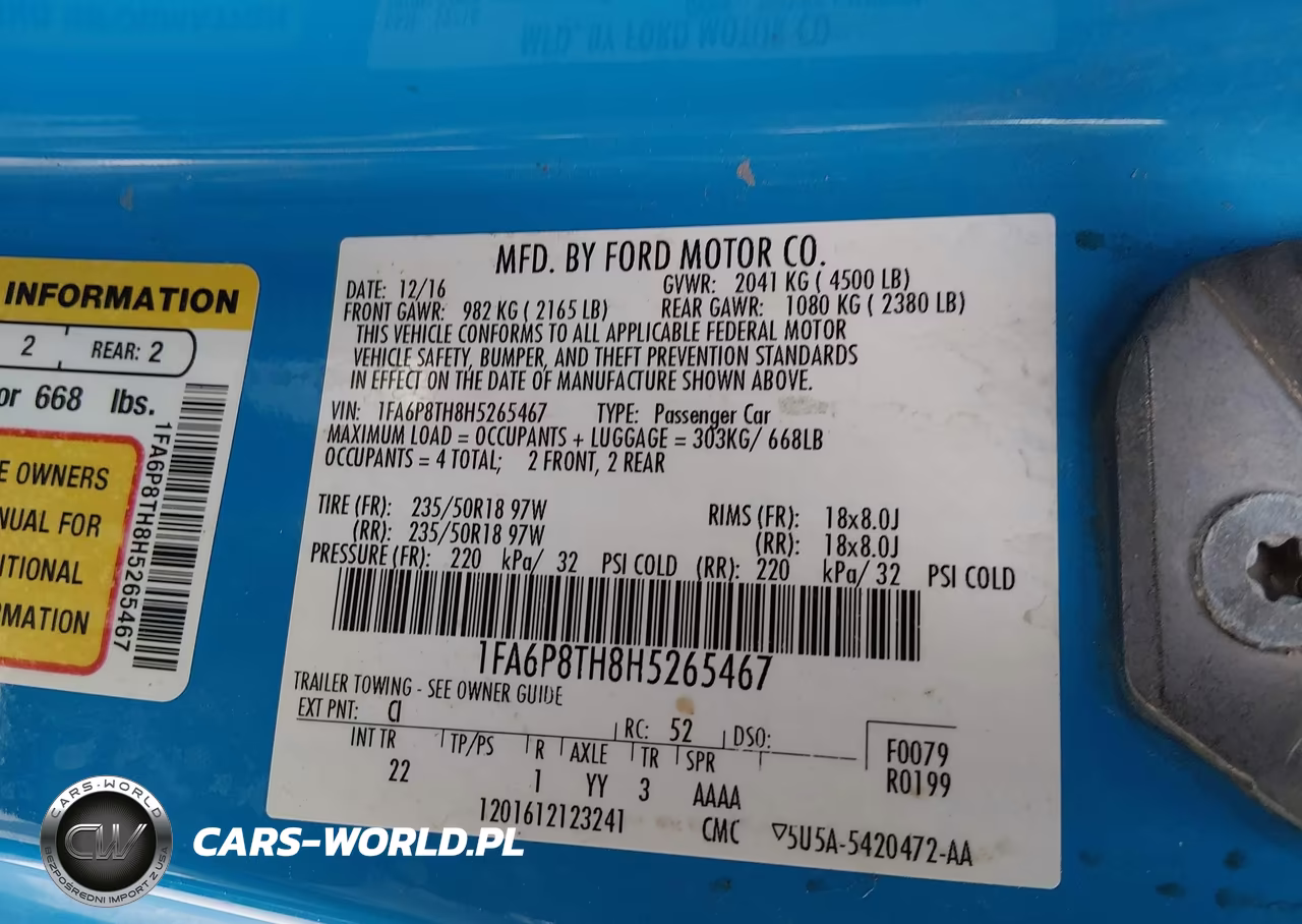 2017 Ford Mustang Ecoboost VIN:1FA6P8TH8H5265467 - 9