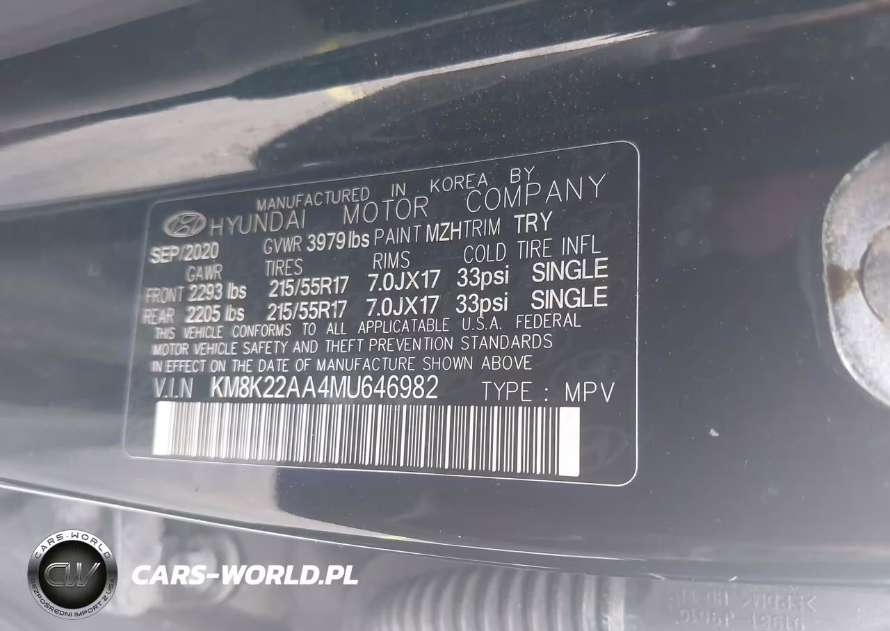 2021 Hyundai Kona Sel VIN:KM8K22AA4MU646982 - 9