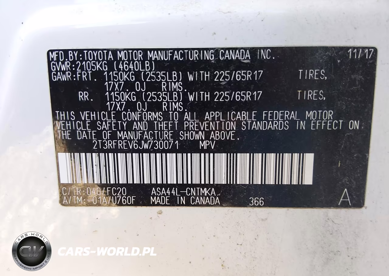 2018 Toyota Rav4 Xle VIN:2T3RFREV6JW730071 - 9