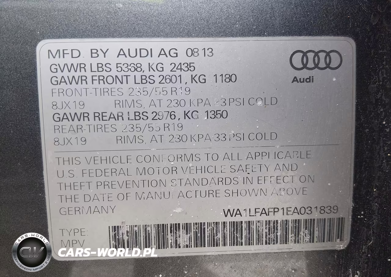 2014 Audi Q5 2.0T Premium VIN:WA1LFAFP1EA031839 - 9