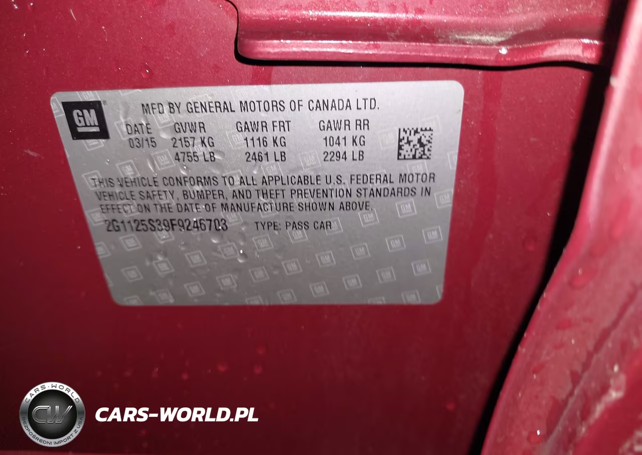 2015 Chevrolet Impala 2Lt VIN:2G1125S39F9246703 - 9