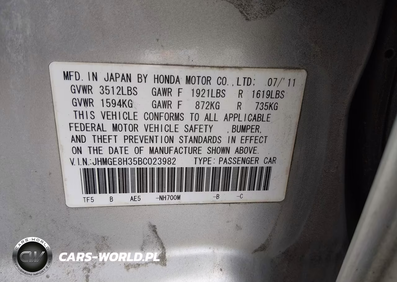 2011 Honda Fit VIN:JHMGE8H35BC023982 - 9