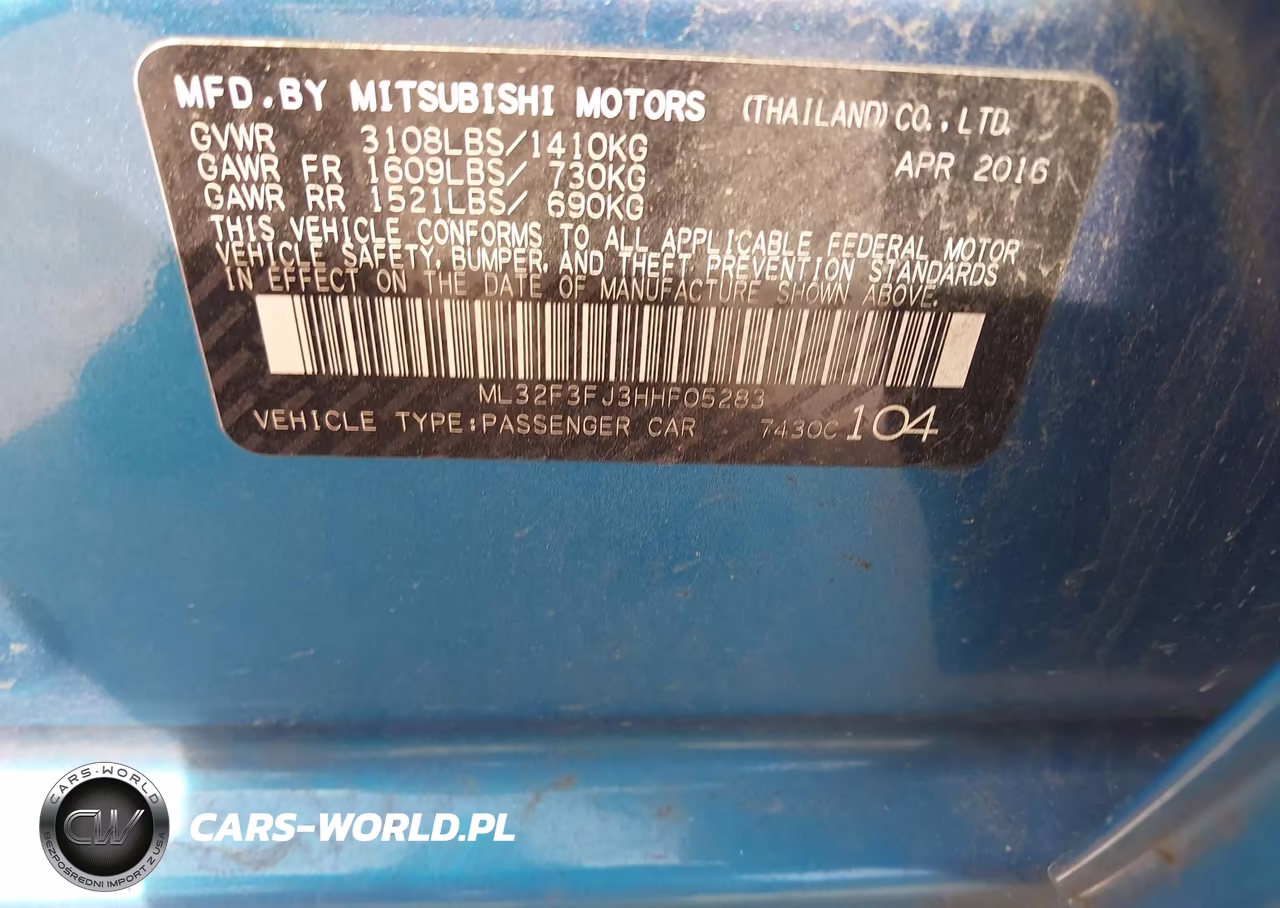 2017 Mitsubishi Mirage G4 Es VIN:ML32F3FJ3HHF05283 - 9