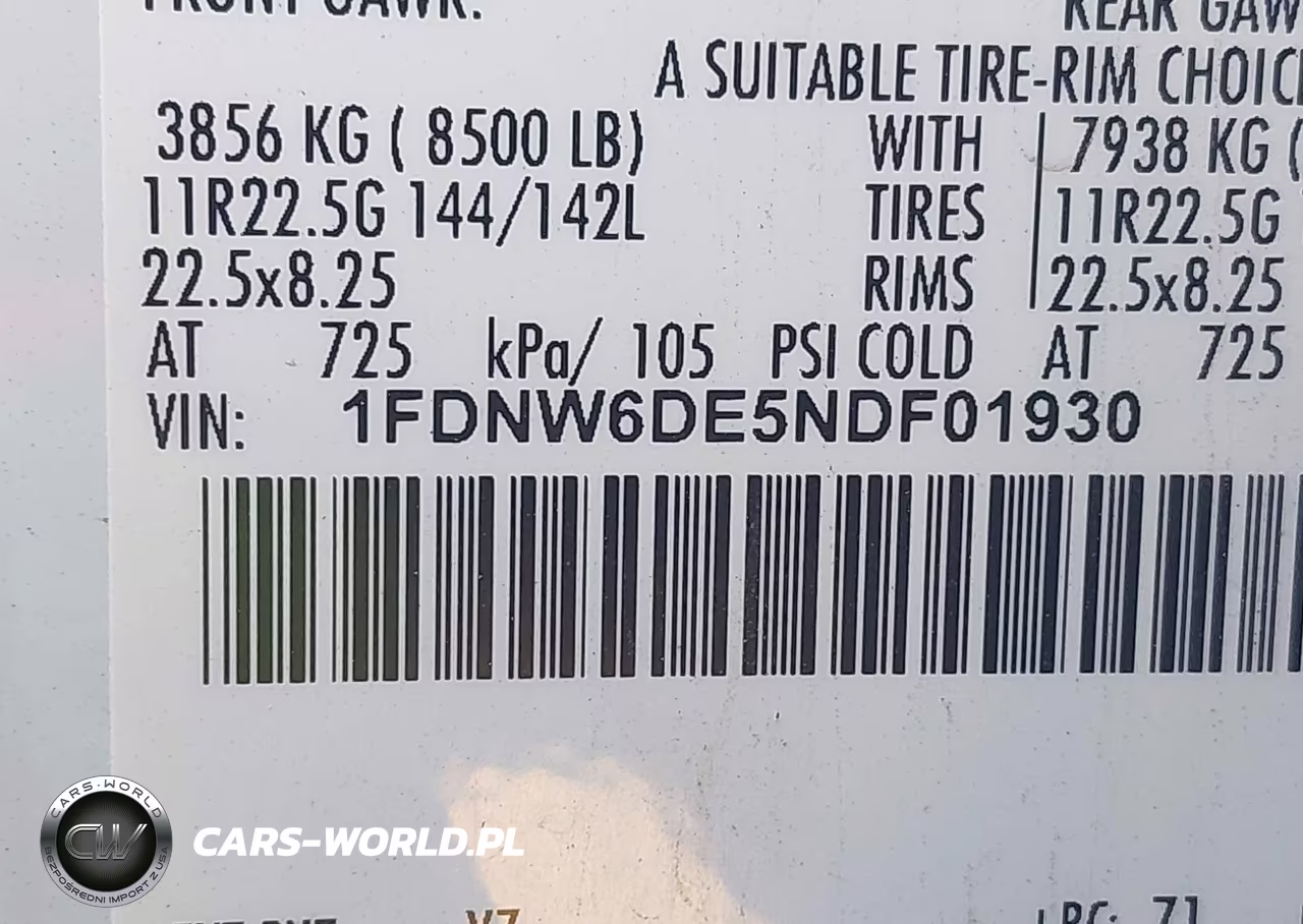 2022 Ford F-650 Diesel VIN:1FDNW6DE5NDF01930 - 8