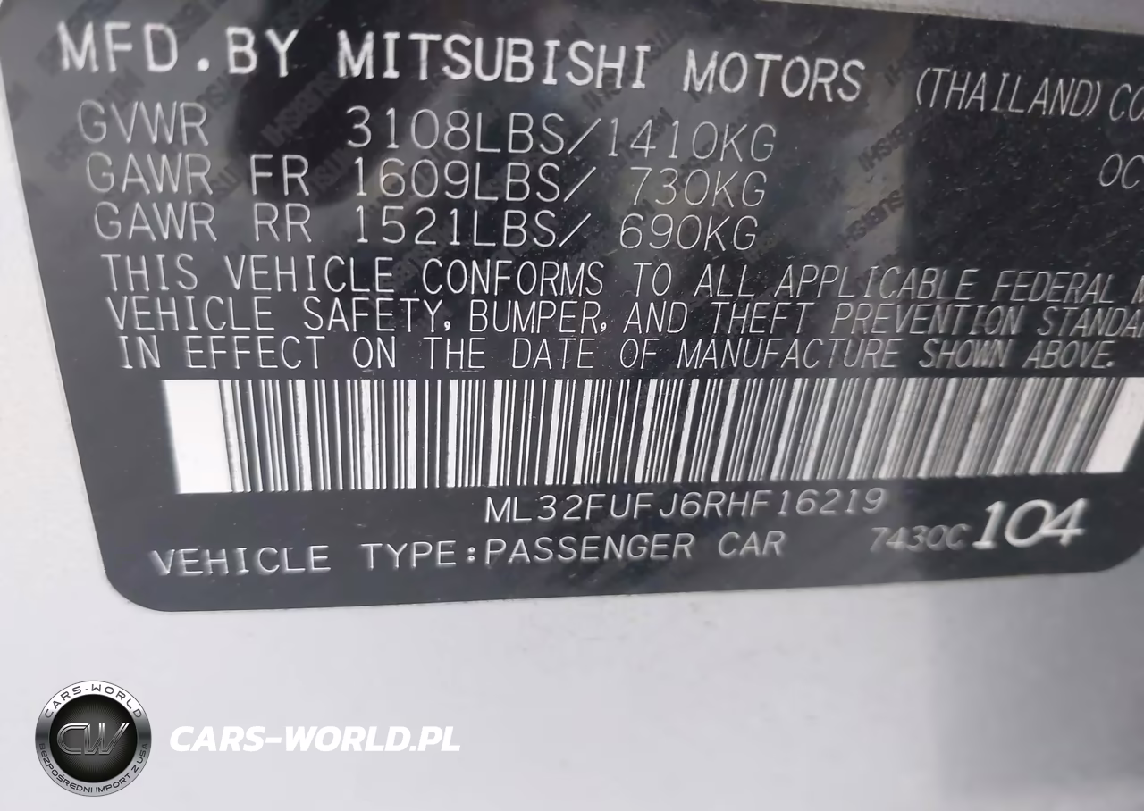 2024 Mitsubishi Mirage G4 Es VIN:ML32FUFJ6RHF16219 - 9