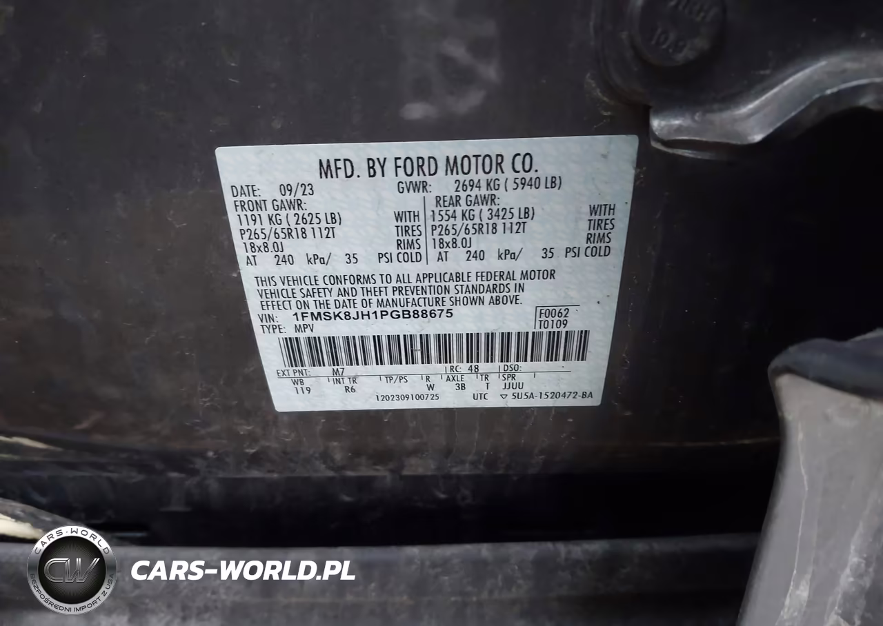 2023 Ford Explorer Timberline VIN:1FMSK8JH1PGB88675 - 9