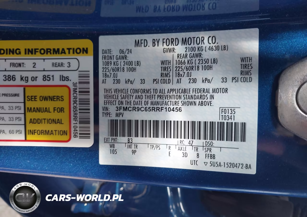 2024 Ford Bronco Sport Outer Banks VIN:3FMCR9C65RRF10456 - 9