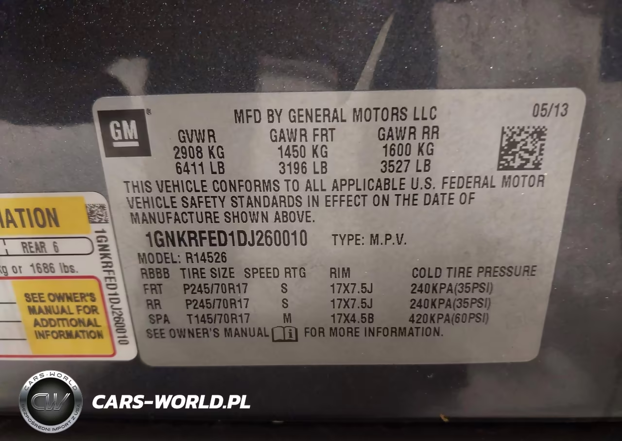 2013 Chevrolet Traverse Ls VIN:1GNKRFED1DJ260010 - 9