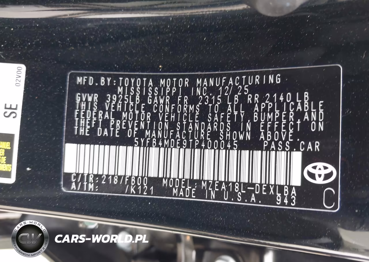 2026 Toyota Corolla Le VIN:5YFB4MDE9TP400045 - 9