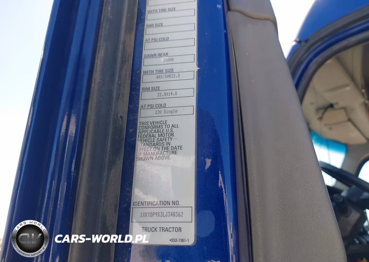 2020 Kenworth T680 VIN:1XKYDP9X3LJ348362 - 8