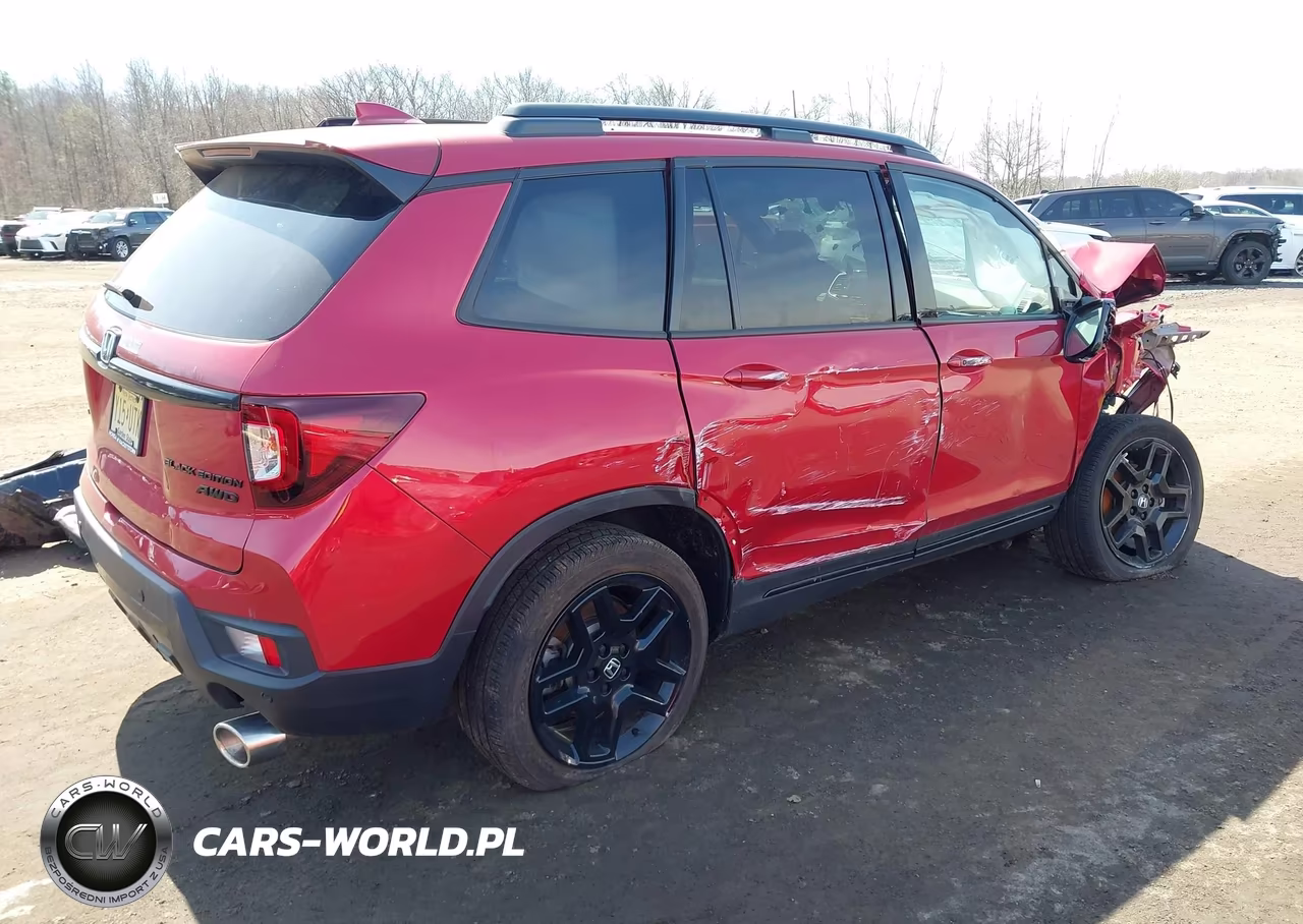 2024 Honda Passport Awd Black VIN:5FNYF8H86RB018219 - 4