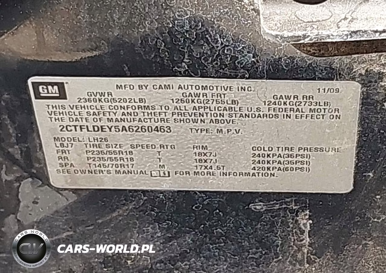 2010 GMC Terrain Sle-2 VIN:2CTFLDEY5A6260463 - 9