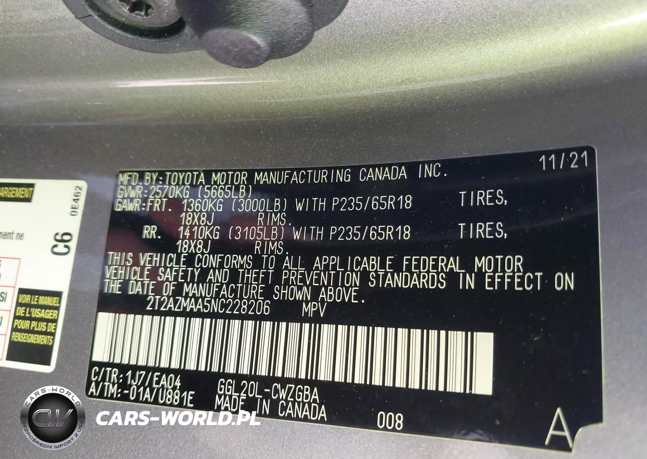 2022 Lexus Rx 350 VIN:2T2AZMAA5NC228206 - 9