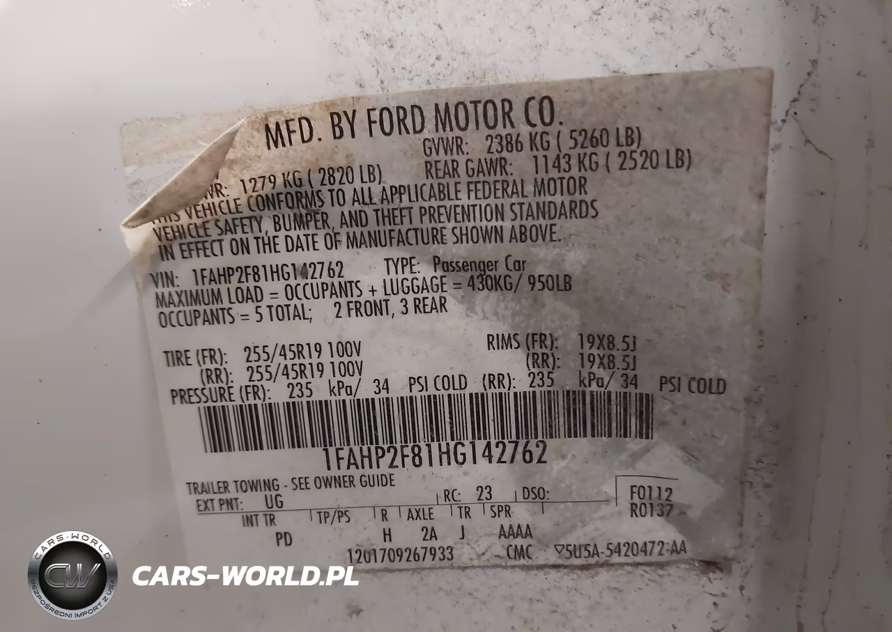2017 Ford Taurus Limited VIN:1FAHP2F81HG142762 - 9