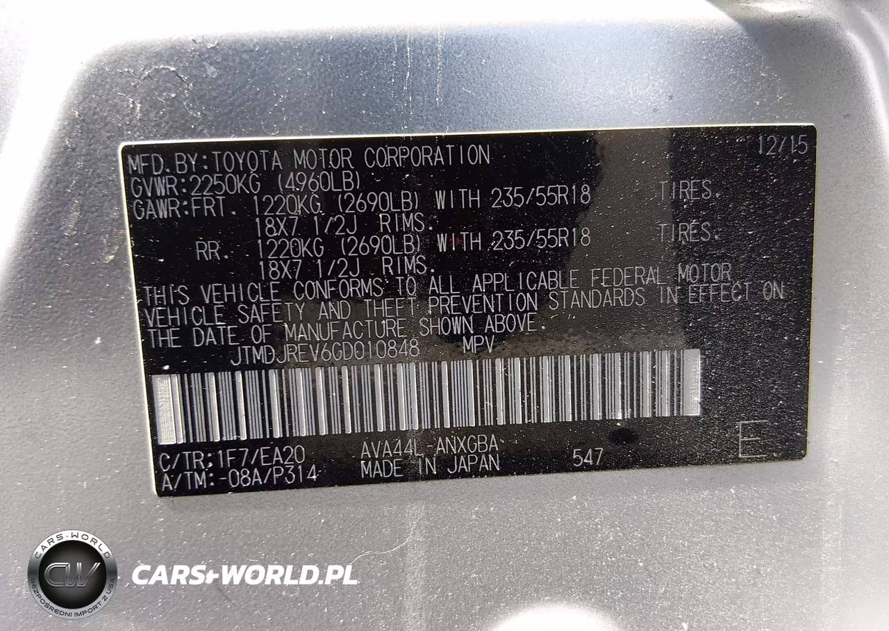 2016 Toyota Rav4 Hybrid Limited VIN:JTMDJREV6GD010848 - 9