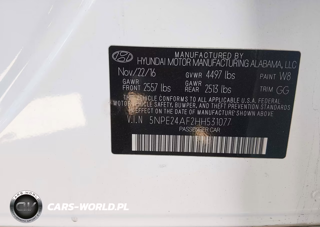 2017 Hyundai Sonata VIN:5NPE24AF2HH531077 - 9