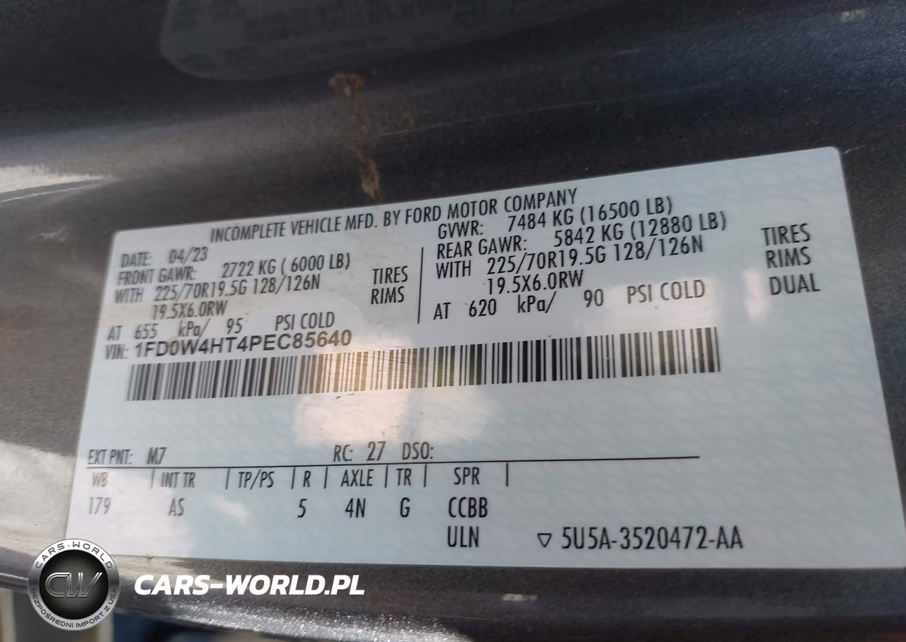 2023 Ford F-450 Chassis Xl VIN:1FD0W4HT4PEC85640 - 8
