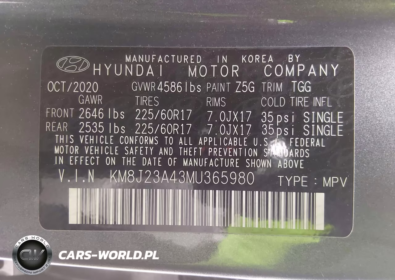 2021 Hyundai Tucson Se VIN:KM8J23A43MU365980 - 9