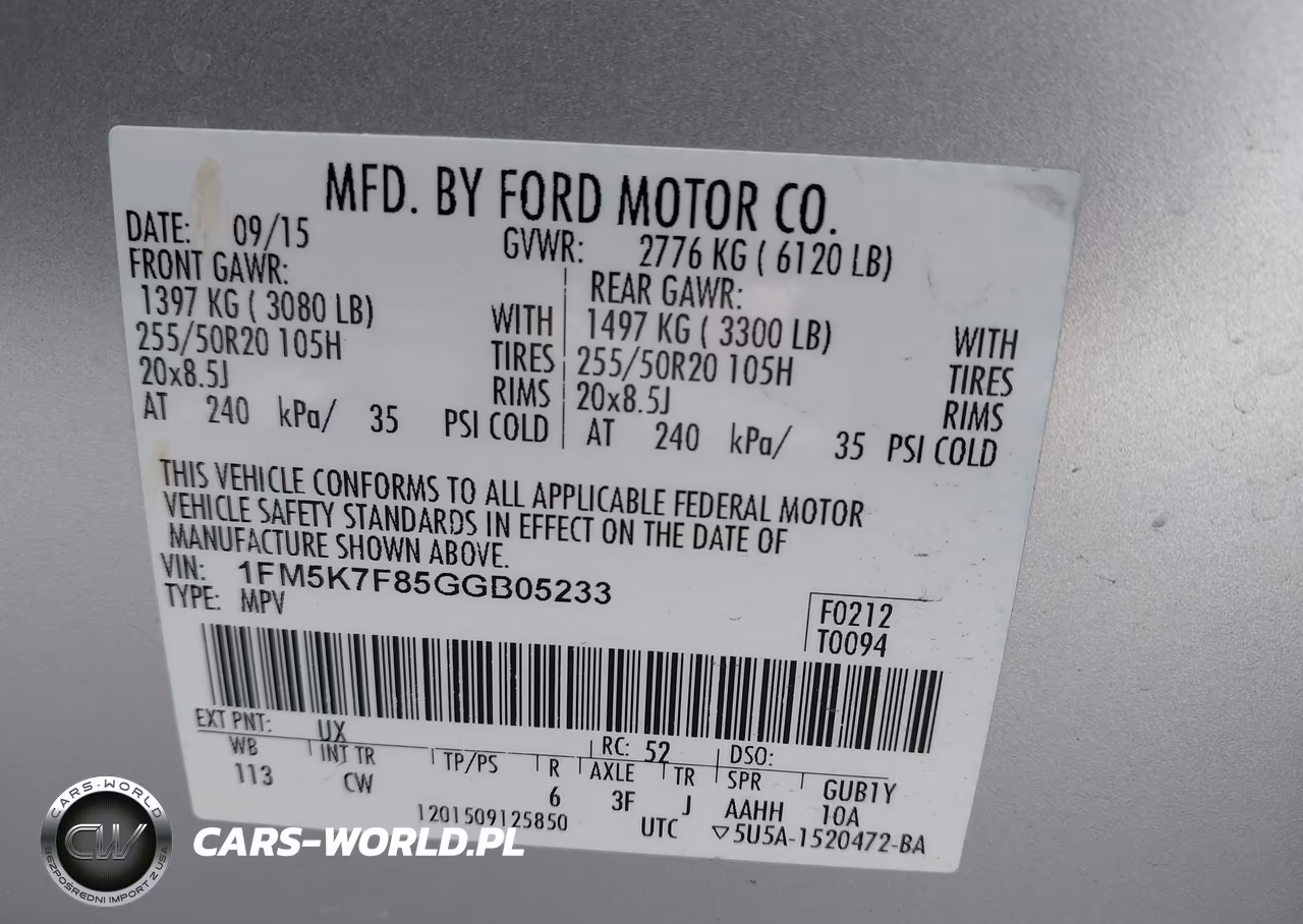 2016 Ford Explorer Limited VIN:1FM5K7F85GGB05233 - 9