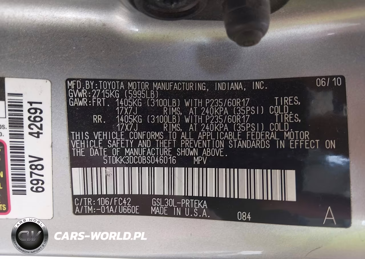 2011 Toyota Sienna Le V6 VIN:5TDKK3DC0BS046016 - 9