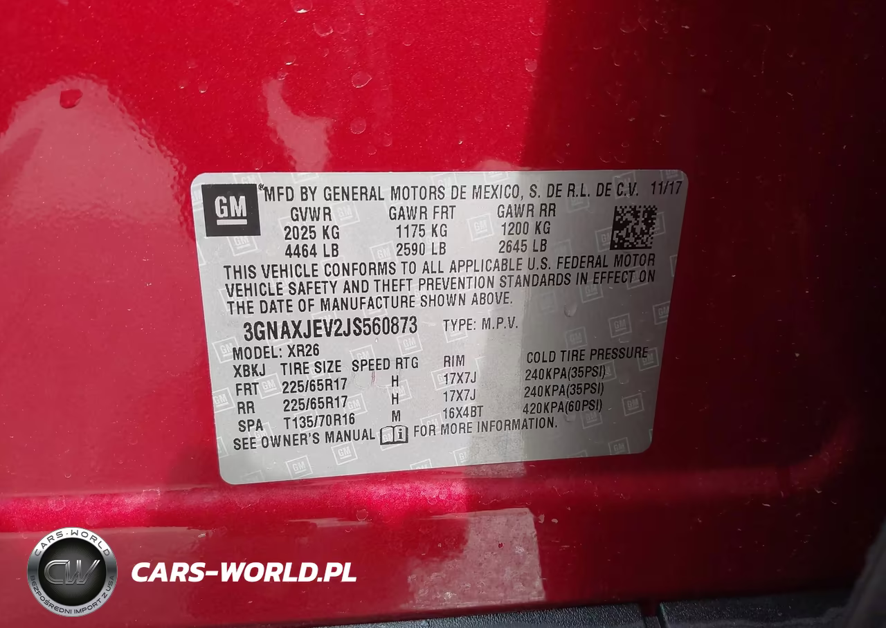2018 Chevrolet Equinox Lt VIN:3GNAXJEV2JS560873 - 9