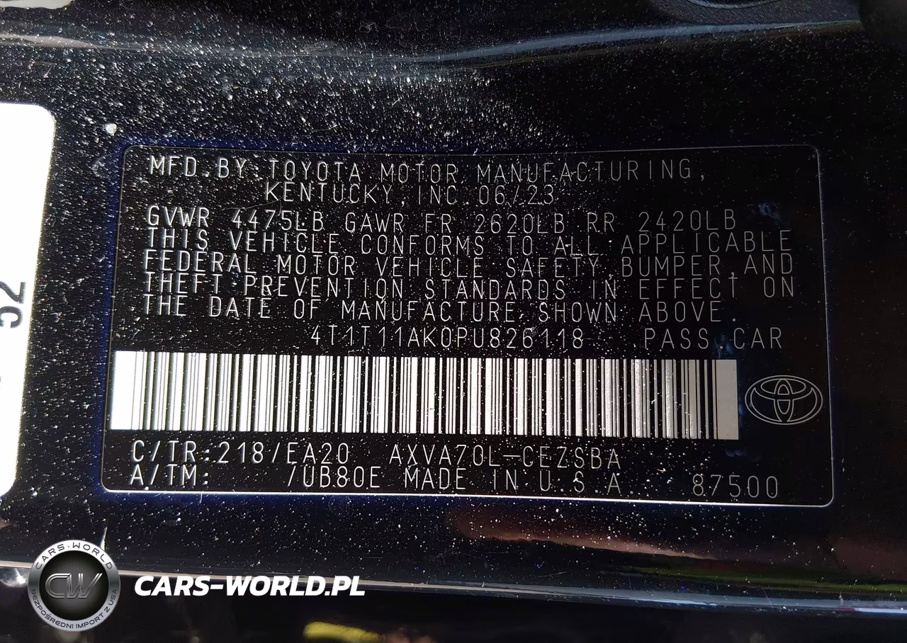 2023 Toyota Camry Se VIN:4T1T11AK0PU826118 - 9