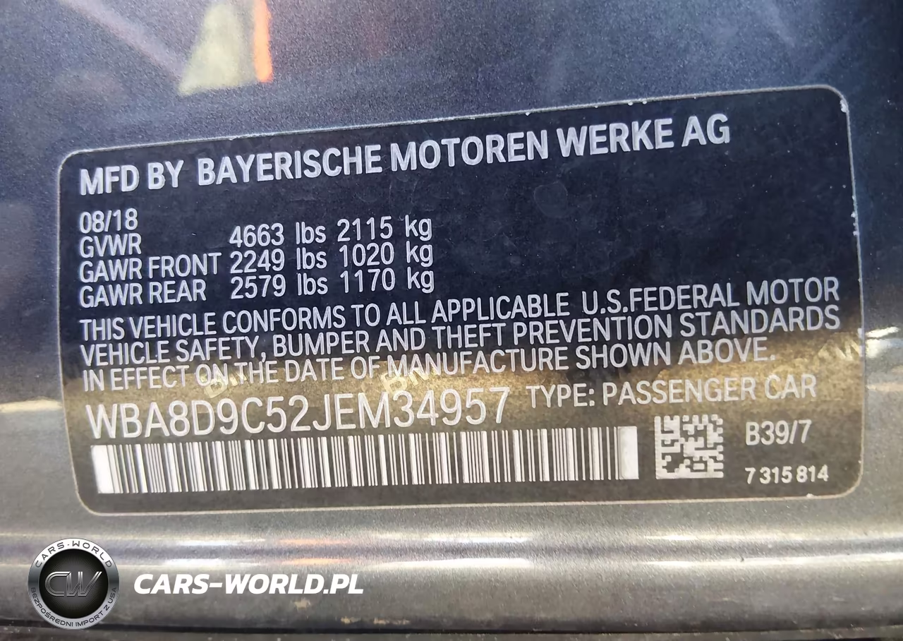 2018 BMW 330I xDrive VIN:WBA8D9C52JEM34957 - 9