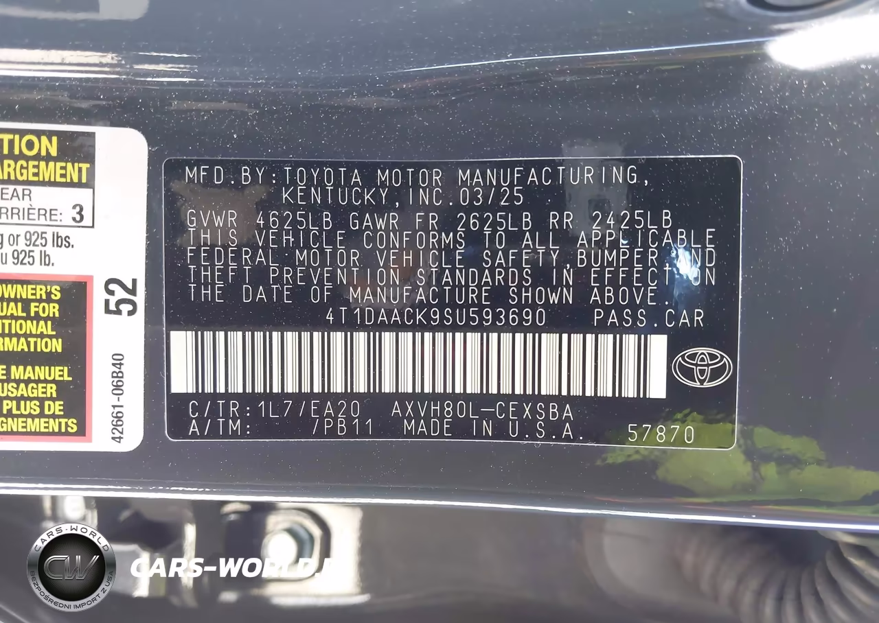 2025 Toyota Camry Se VIN:4T1DAACK9SU593690 - 9