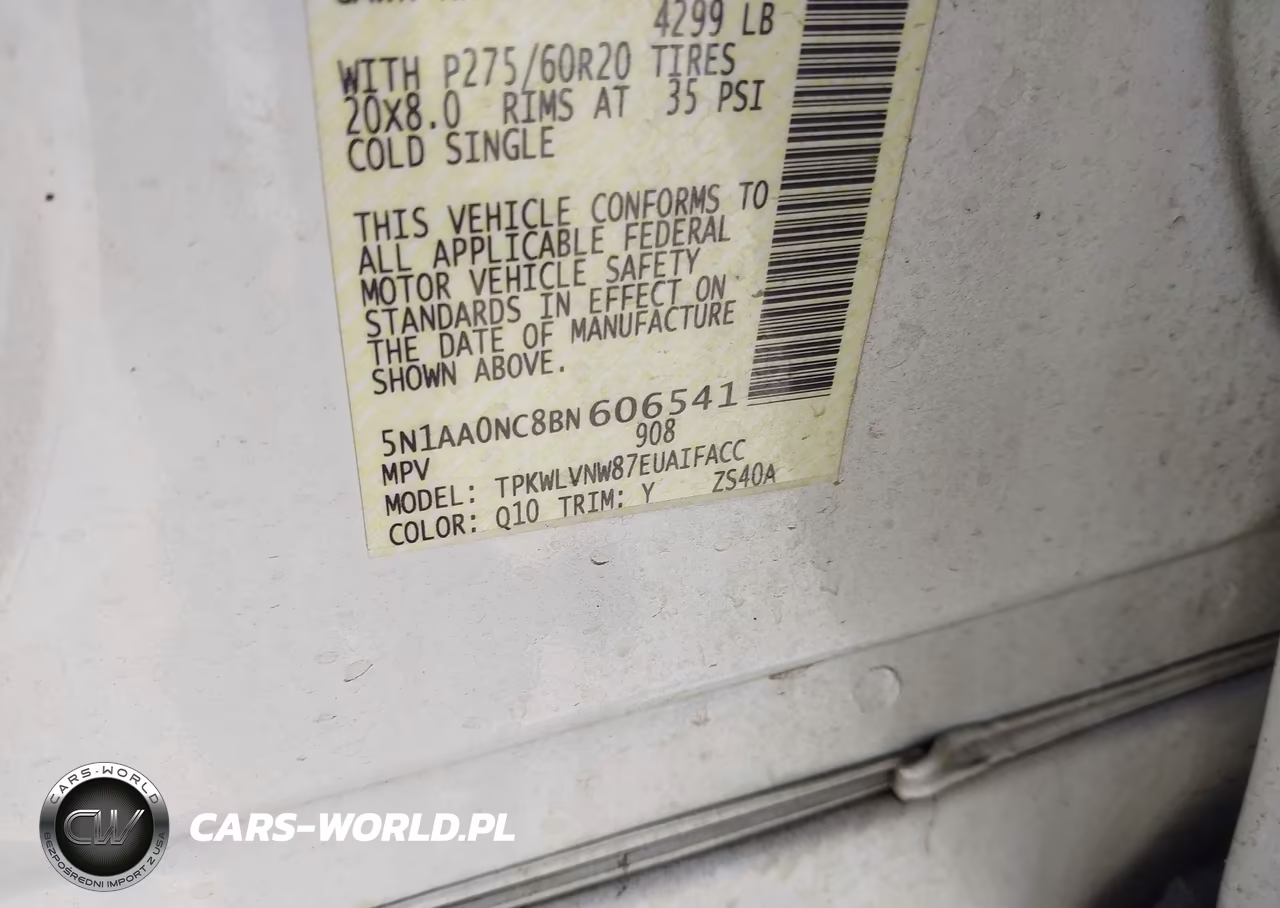 2011 Nissan Armada Platinum VIN:5N1AA0NC8BN606541 - 9
