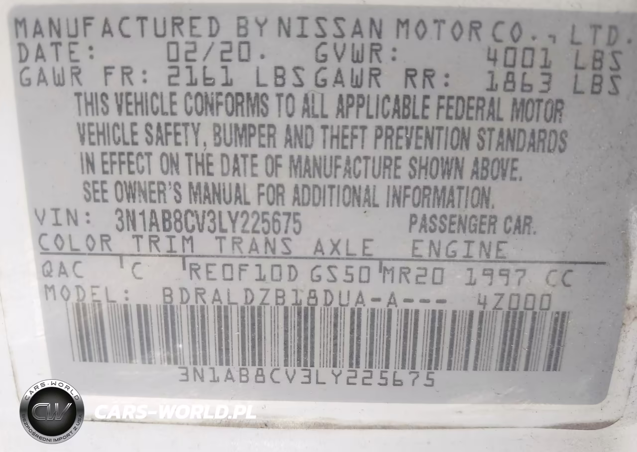 2020 Nissan Sentra Sv Xtronic Cvt VIN:3N1AB8CV3LY225675 - 9