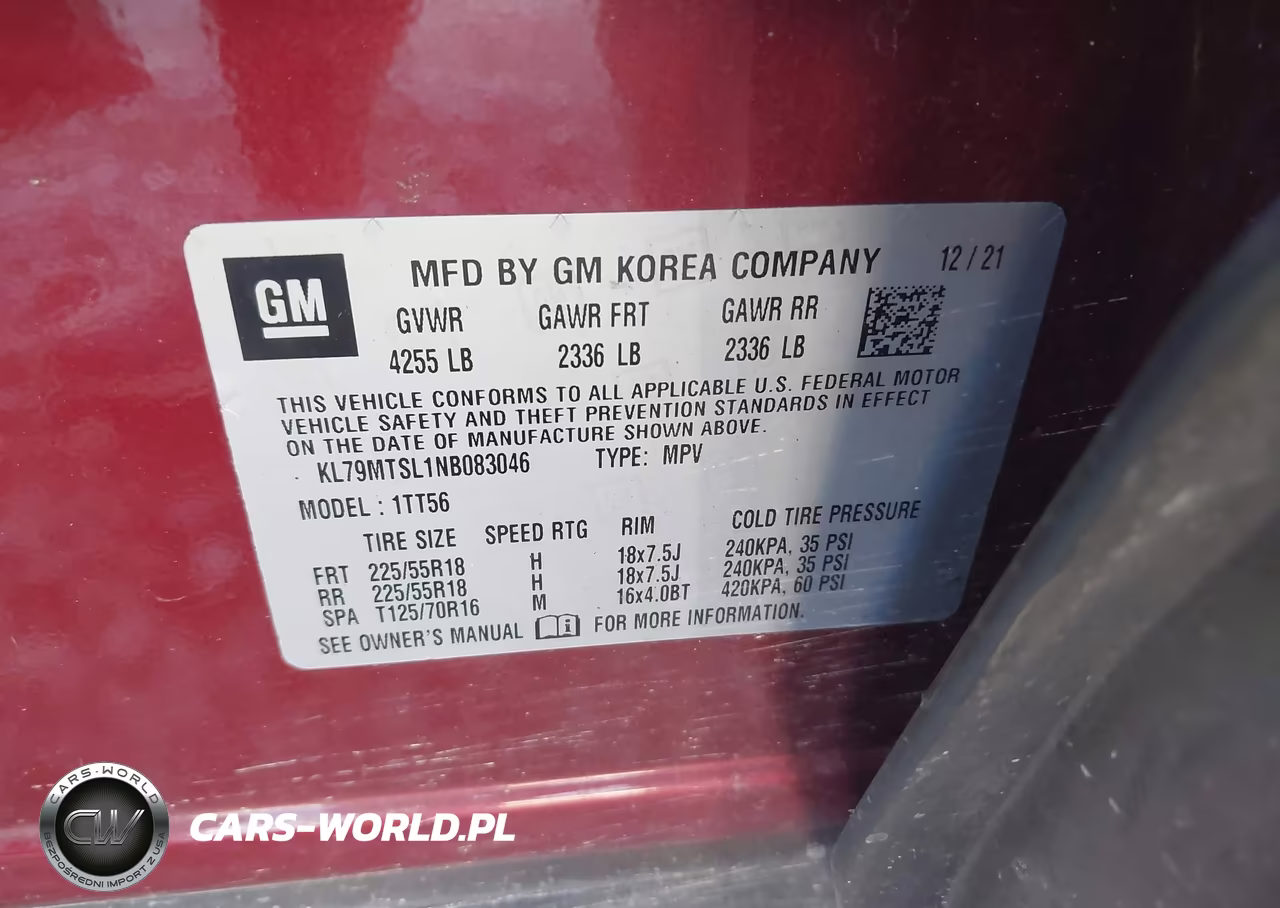 2022 Chevrolet Trailblazer Fwd Rs VIN:KL79MTSL1NB083046 - 9