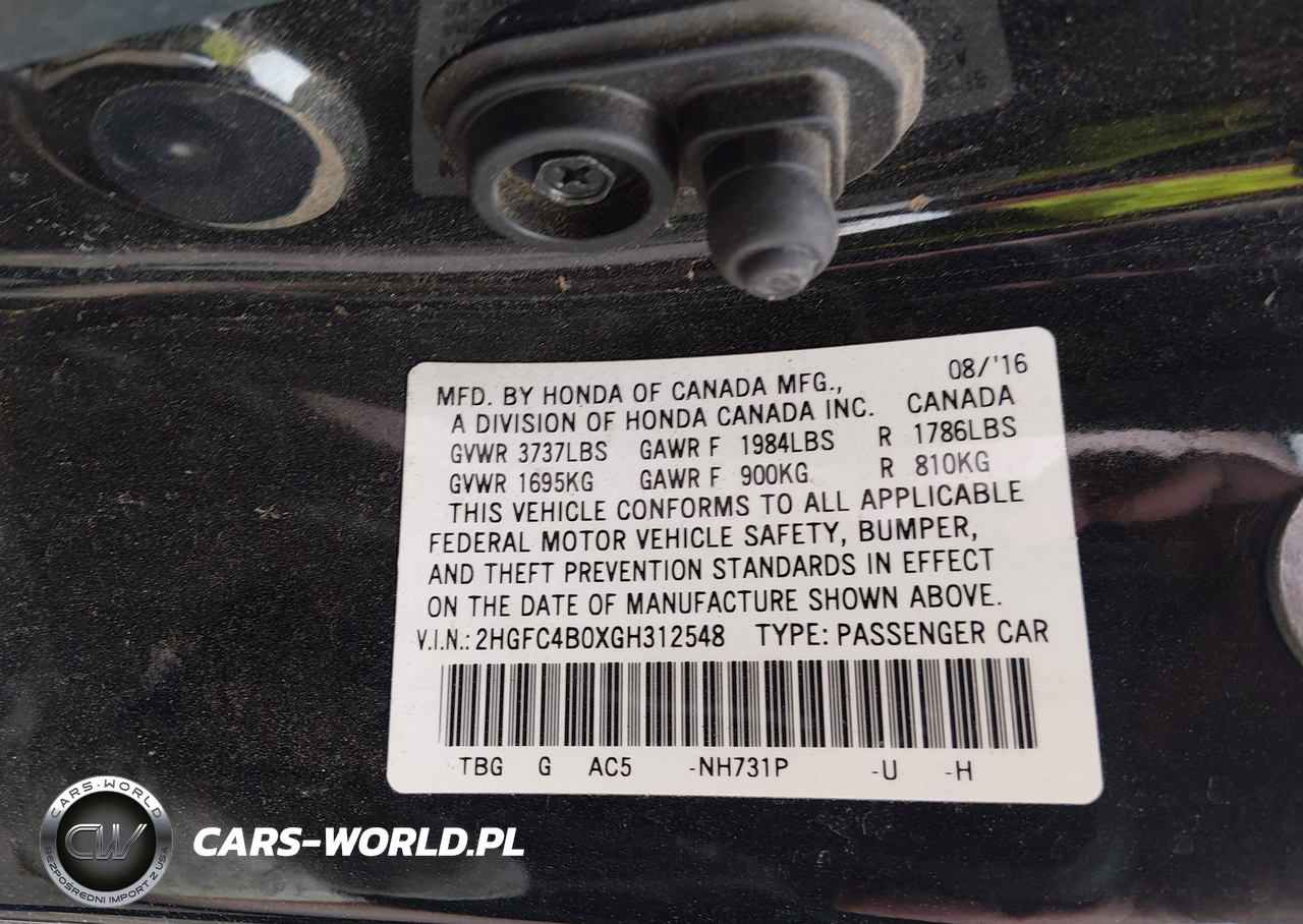2016 Honda Civic Lx-P VIN:2HGFC4B0XGH312548 - 9