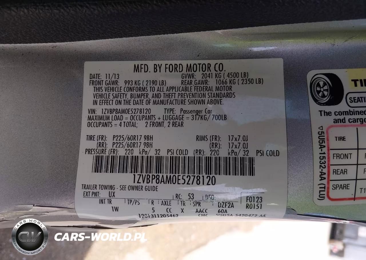 2014 Ford Mustang V6 VIN:1ZVBP8AM0E5278120 - 9