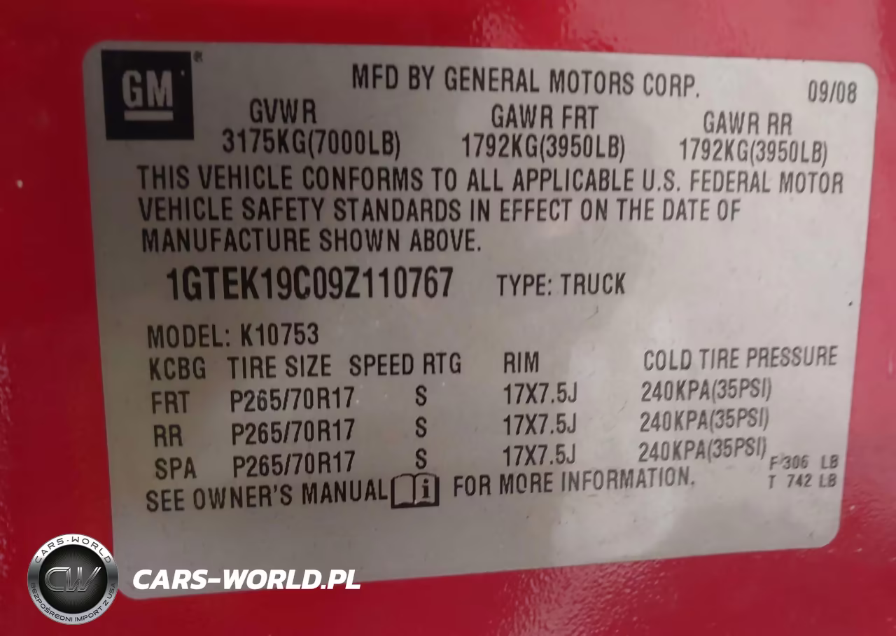 2009 GMC Sierra 1500 Work Truck VIN:1GTEK19C09Z110767 - 9
