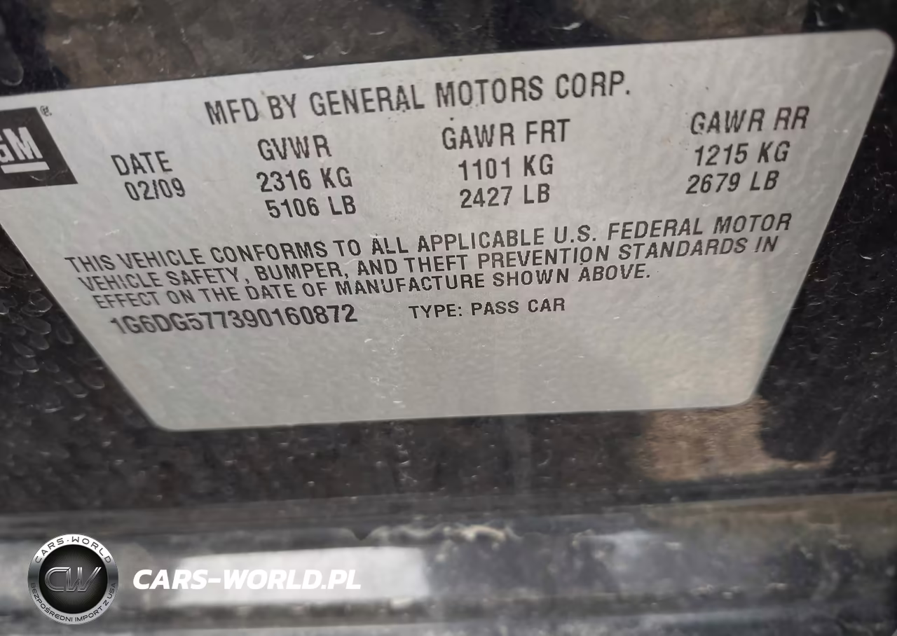 2009 Cadillac Cts Standard VIN:1G6DG577390160872 - 9