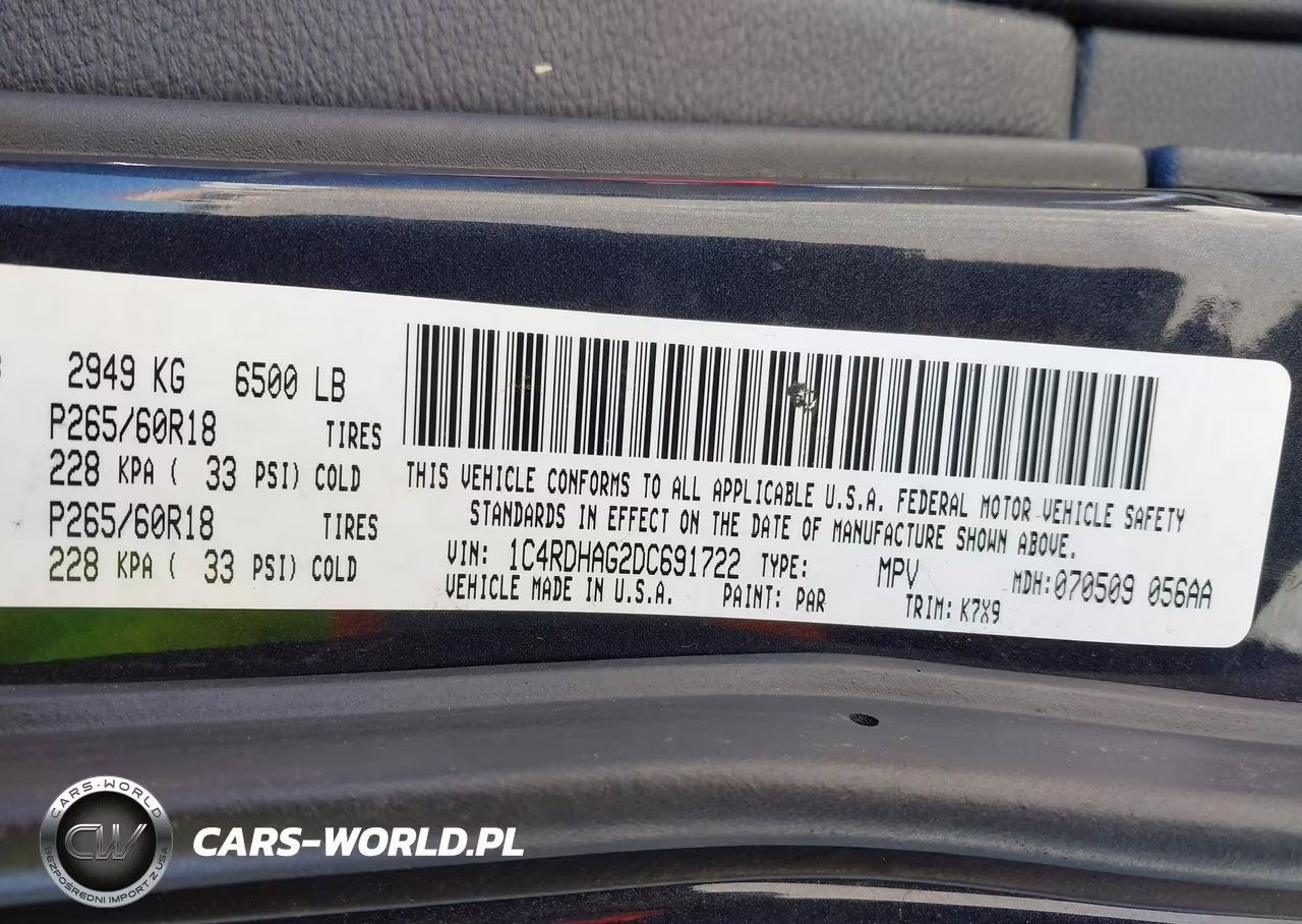 2013 Dodge Durango Sxt VIN:1C4RDHAG2DC691722 - 9