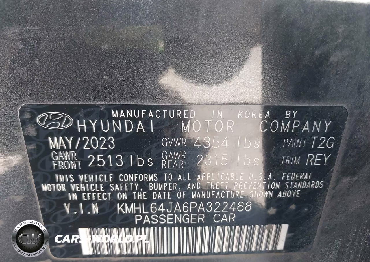 2023 Hyundai Sonata Sel VIN:KMHL64JA6PA322488 - 9