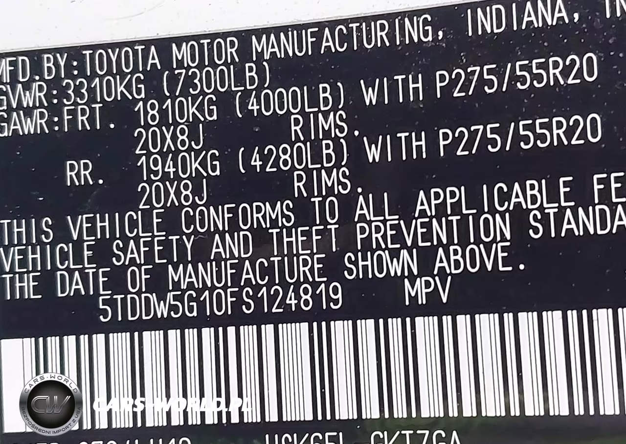 2015 Toyota Sequoia Platinum 5.7L V8 VIN:5TDDW5G10FS124819 - 9
