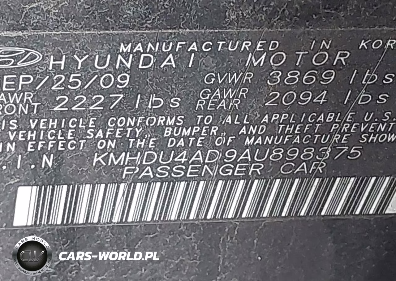 2010 Hyundai Elantra Gls VIN:KMHDU4AD9AU898375 - 9