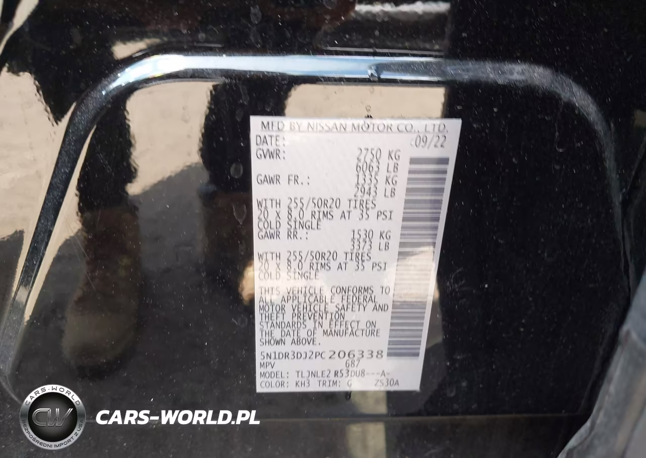 2023 Nissan Pathfinder Platinum 4Wd VIN:5N1DR3DJ2PC206338 - 9