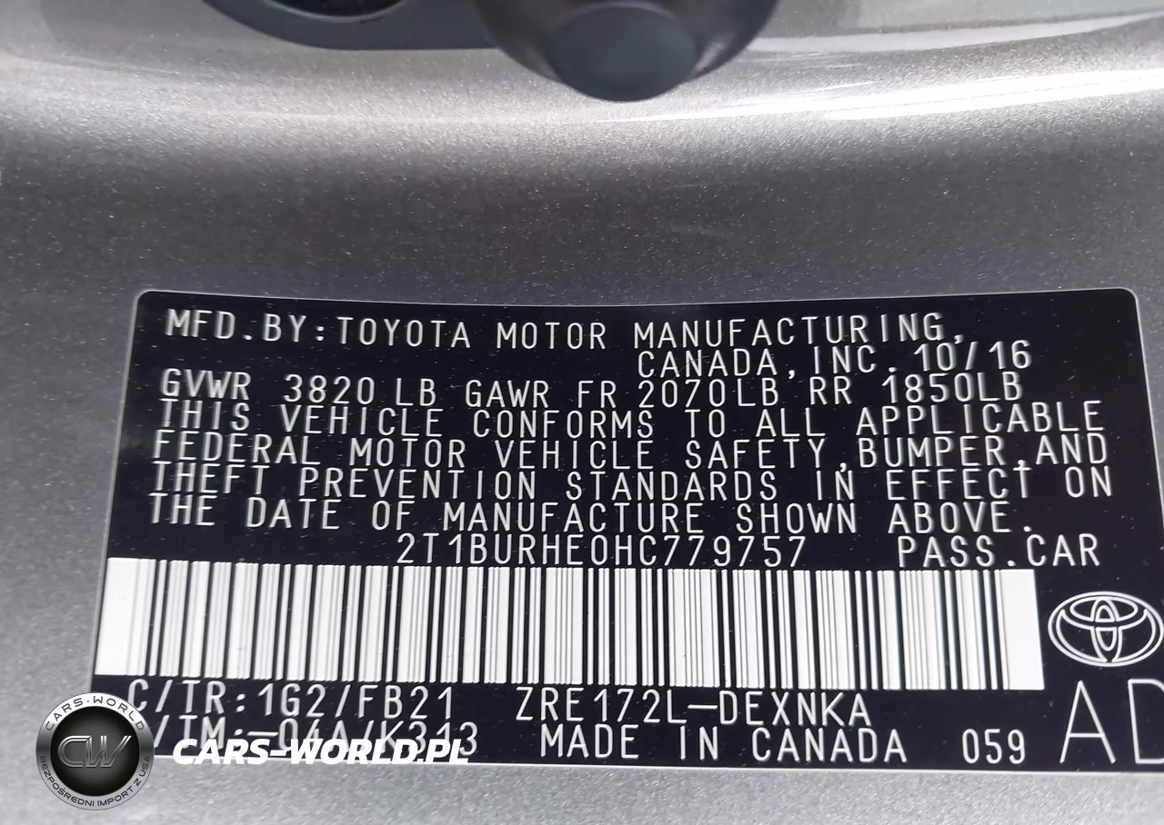 2017 Toyota Corolla Le VIN:2T1BURHE0HC779757 - 9